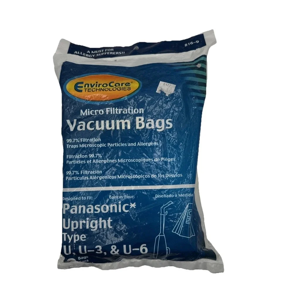 6 EnviroCare Micro Filtration Vacuum Bag Panasonic‎ Upright Type U-1 U-3 U-6